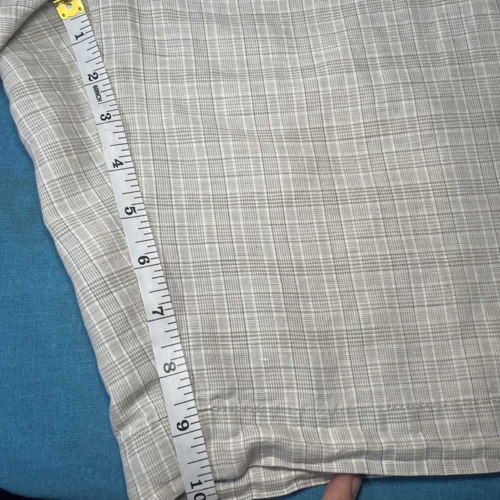 Banana‎ Republic Plaid Shorts Mens 36 Tan Beige Golf Casual Flat Front